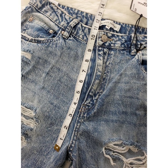 Almost Famous Vintage Mom Jeans Distressed Size 13 NWT‎ - Picture 7 of 8